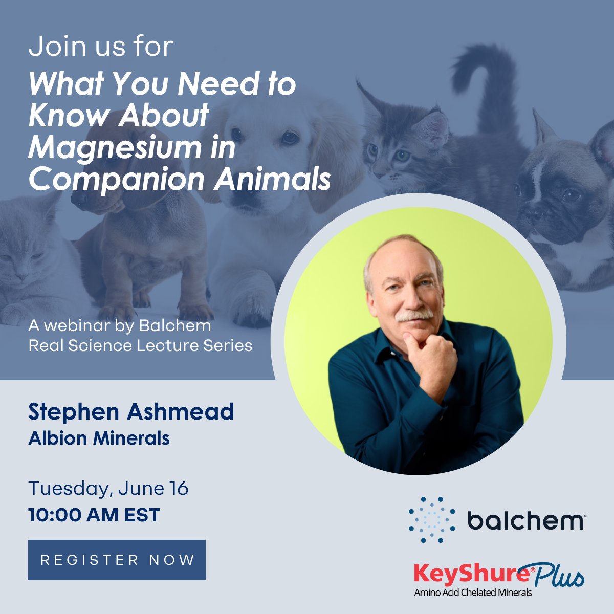 BalchemANH's tweet photo. ⏳ Last chance to register! Join Stephen Ashmead for our Real Science Exchange webinar:
What You Need to Know About Magnesium in Companion Animals
📅 June 16, 2026 at ⏰ 10:00 AM EST

👉 Don’t miss out—register now: https://t.co/SOfiYugTTQ https://t.co/dsMWLOyjHR