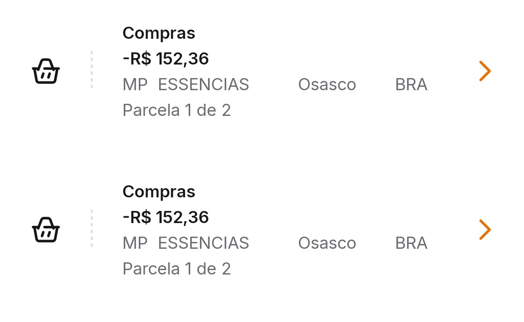 luanwalls's tweet photo. O @interbr simplesmente decidiu que não tem nada de errado em cobrar 2x a MESMA compra na minha fatura 👍 https://t.co/Q8spuYgOUM