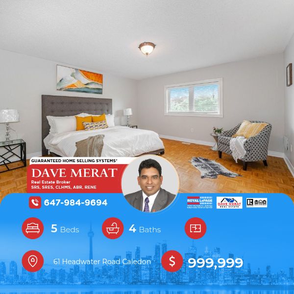 DaveMeratBroker's tweet photo. https://t.co/3ySdHXQR6j
Welcome to 61 Headwater Road, Caledon - A Stunning Detached Home on a Premium 150-Foot Deep Lot in a Highly Desirable, Family-Friendly Community.Step into this beautifully maintained 4-bedroom, ... https://t.co/RRUXFlbLSe