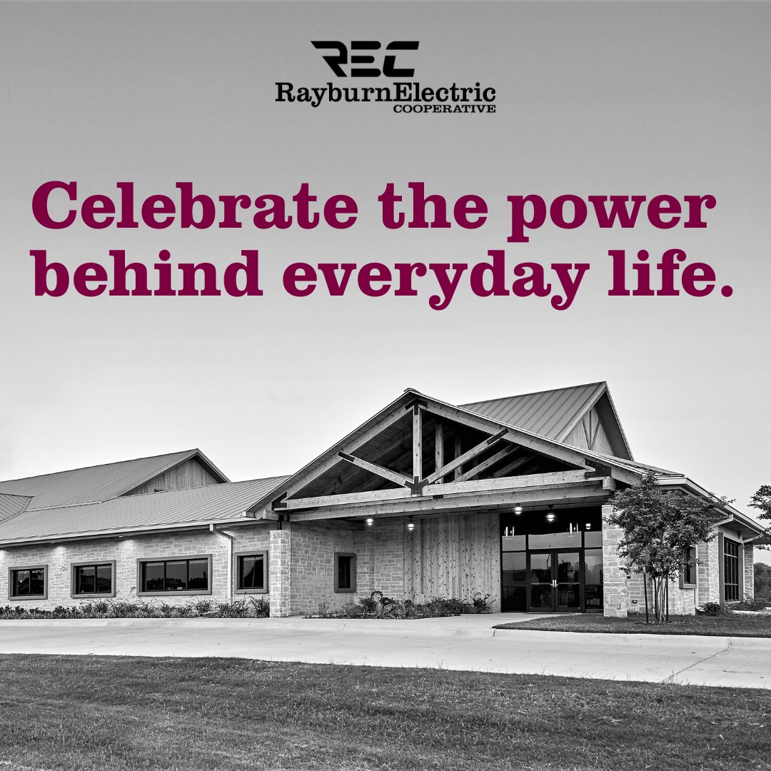 RayburnEC's tweet photo. On National Electricity Day, we’re celebrating the power that keeps homes comfortable, businesses running and communities connected. Rayburn is proud to help deliver reliable electricity that powers everyday life across North Texas. https://t.co/eJJolt2wPb