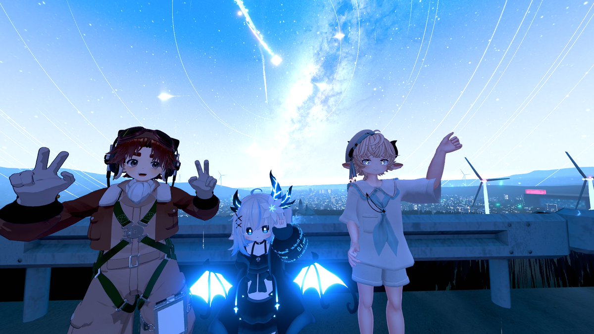 anbkgame's tweet photo. 自撮り以外の撮り方教えてもらって、夜景も建物も綺麗なワールドで遊んだぞ　お友達ありがとねー https://t.co/WopnbygcTc