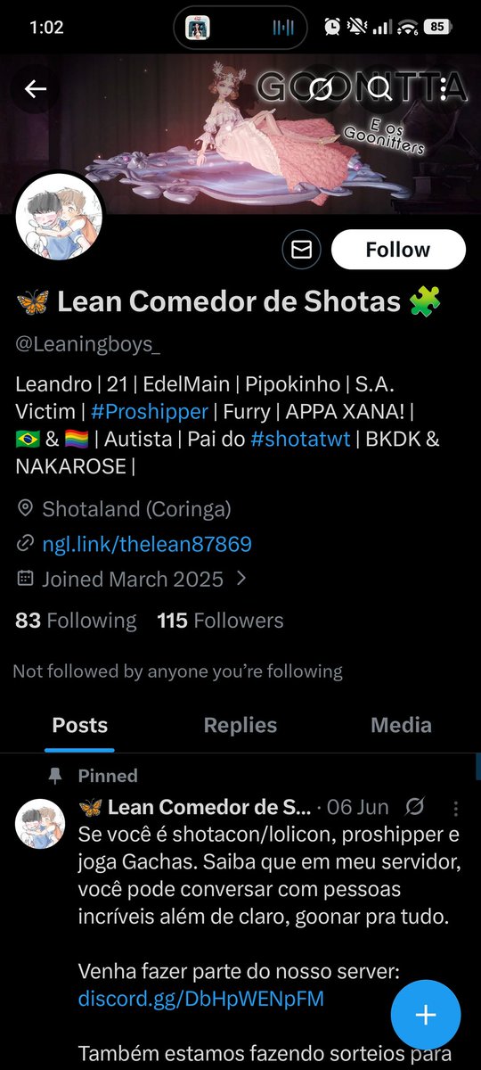 Lottus_Boy's tweet photo. @IgorAfirma @IgorAfirma acabei de ver o perfil de um desses doentes, denunciei e peço que denunciem tbm https://t.co/bPwAK8vmlL