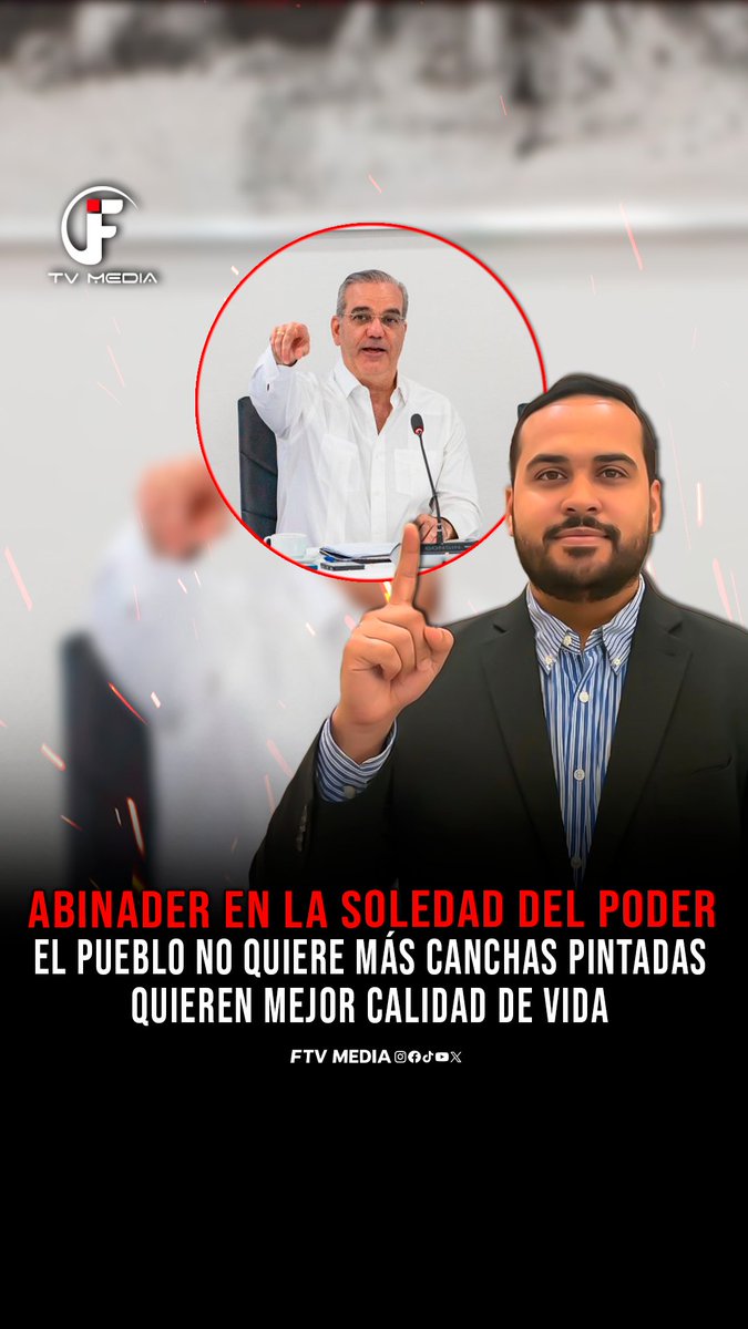 FTVMEDIASTI's tweet photo. 🚨📉 La soledad del poder:
Desgaste en la imagen de Abinader al movilizar su gabinete para inaugurar microobras en Santiago.
#LuisAbinader #SoledadDelPoder #PRM #SantiagoRD #AltoCostoDeLaVida https://t.co/Usi4vIwQaJ