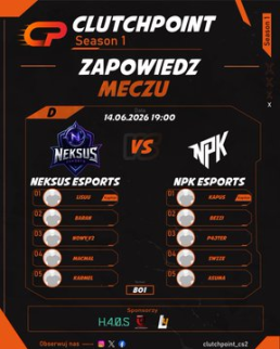 NPK_Official's tweet photo. Witamy w poniedziałkowe popołudnie przychodzimy z fajnymi informacjami bo wygraliśmy spotkania w @ClutchPoint_cs2! 💜🤍🖤

NPK VS @NeksusEsports 13-10 
NPK VS STORM 13-5

Mamy 2-0 bilans w grupie i praktycznie pewne play offy! 

A my widzimy się dziś o 20 na spotkaniu!
#GONPK https://t.co/8A5W8Ee4VK