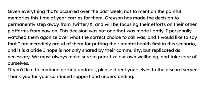 graavel's tweet photo. Hi guys,
This is (unfortunately) not a message from Graaavel, but rather Belle, their partner. https://t.co/Je1M9c1OCj