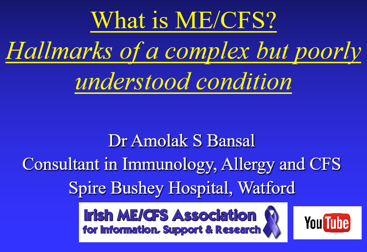 IrishMECFSAssoc's tweet photo. Dr Amolak S Bansal talk: "What is ME/CFS? Hallmarks of a complex but poorly understood condition" (2026)

YouTube link:
https://t.co/3BQWIuJqBh

It would be great if more people could subscribe to our channel

#MEcfs #PwME https://t.co/uTTR9izYGy