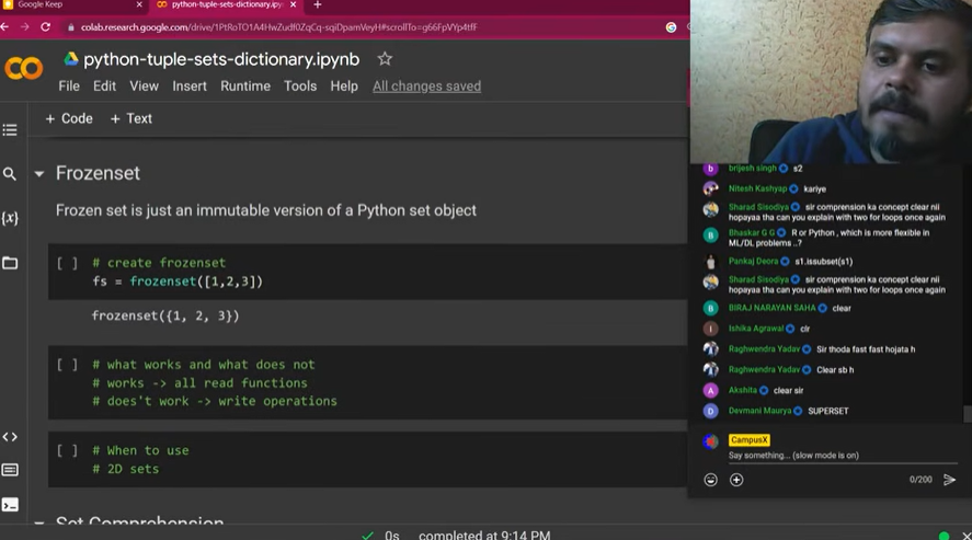 AnuragSaini03's tweet photo. Day 77 of #100DaysOfCode ๐
Learned Set Functions, Frozen Set & Set Comprehension ๐
Frozen Set = immutable set
Set Comprehension = concise way to create sets ๐ป
Practiced coding ๐
#Python #Day77 #CodingJourney https://t.co/EqjMIkDTon