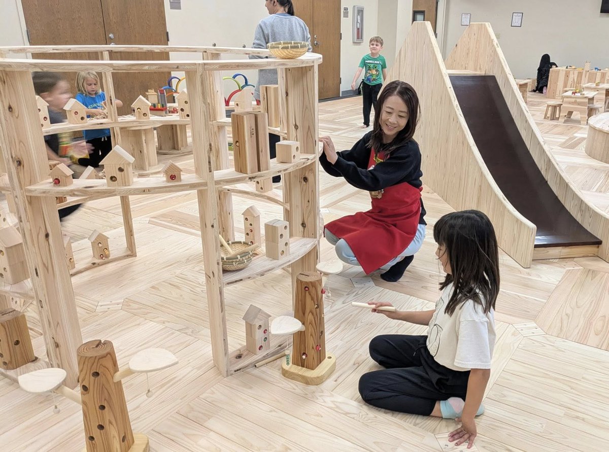 VisitHotSprings's tweet photo. 🇯🇵 Hot Springs' sister city connection with Hanamaki, Japan welcomes a fun pop-up playland to historic downtown for the month of June!

Moku Playland is an interactive, wooden play experience open for one month only at 831 Central Avenue. The installation encourages hands-on fun with handcrafted play structures, imaginative activity areas, climbing areas, train displays and more for children and adults alike to enjoy!

Stop by Moku Playland for screen-free fun for the whole family this June! ⏰ Open Thursday - Tuesday from 10AM - 4PM. 🎟 Tickets are $8 for children under 13 and $10 for adults. 

🔗 Read more: https://t.co/IFYeytmxFD

#VisitHotSprings #MokuPlayland