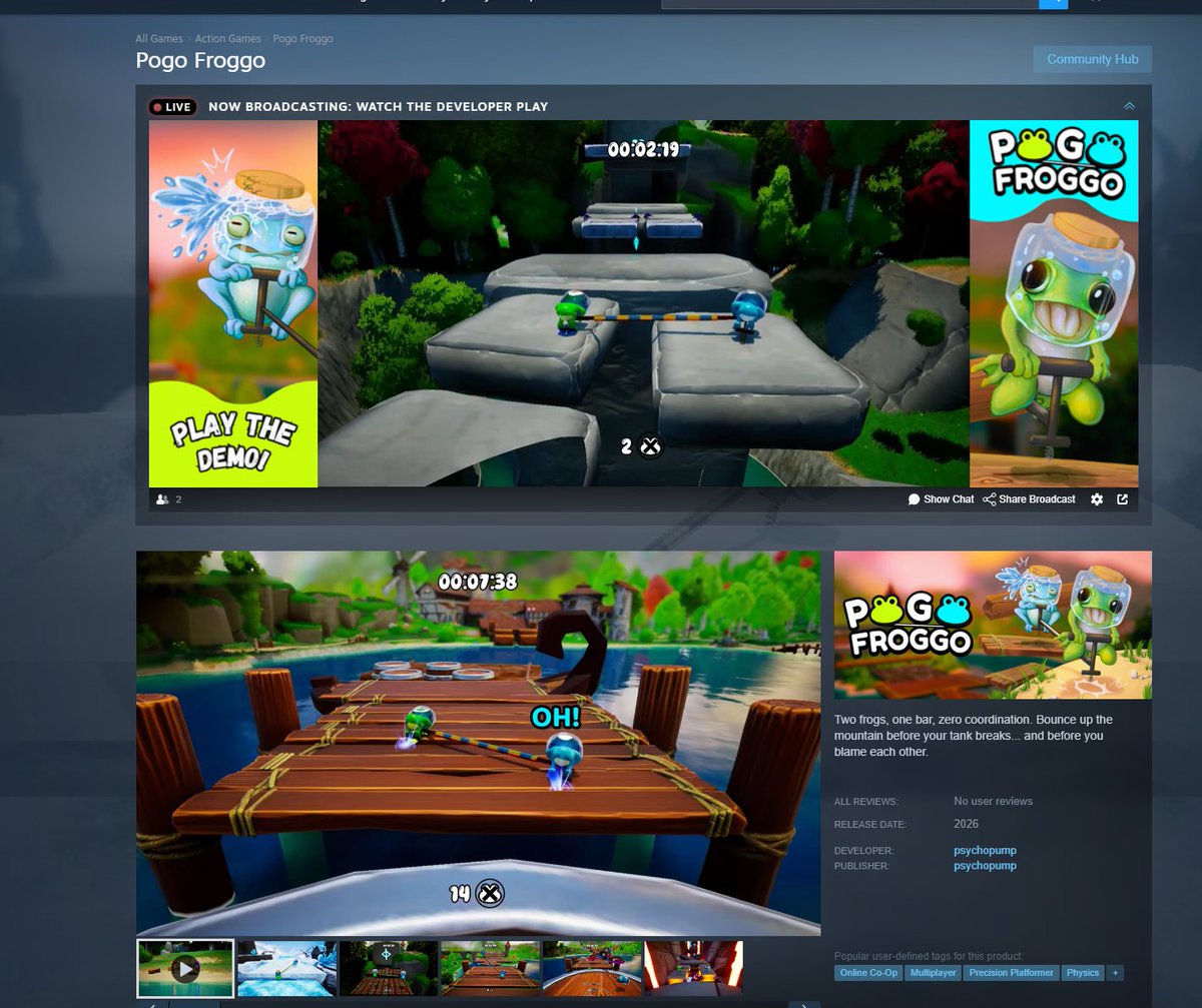 Pogo Froggo 🐸PLAY THE DEMO NOW🐸 tweet media