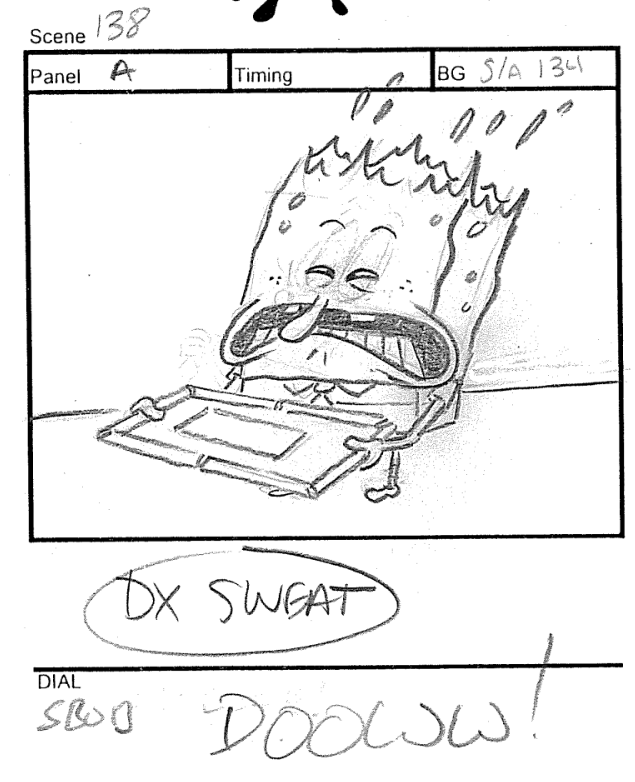 ArtofSpongebob's tweet photo. A drawing by C.H Greenblatt from "Wet Painters." https://t.co/QJYygiX6nt
