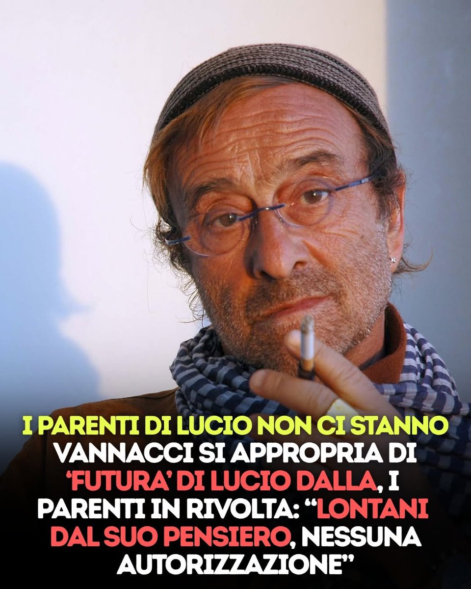 baffi_francesco's tweet photo. Gesto ignobile del Generale, quello di usare la canzone di Lucio Dalla "Futura" come inno per Futuro Nazionale. Lucio, che secondo i suoi canoni, in quanto omosessuale, non era nemmeno "normale", senza chiedere autorizzazione, gli avrebbe sputato volentieri in faccia. https://t.co/bP0E70U9ZI