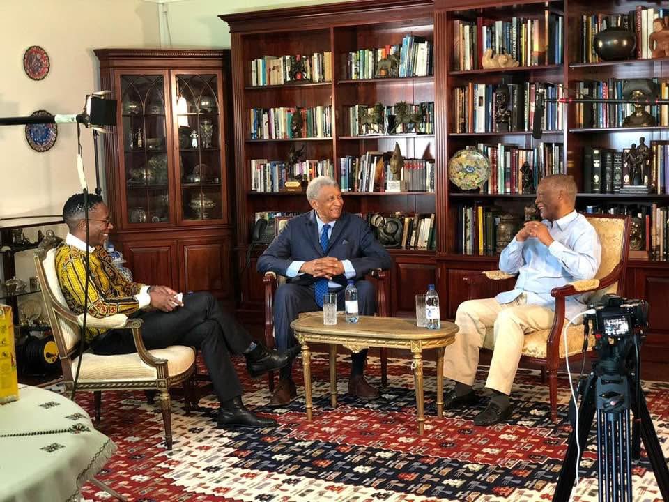 luphumlongcayis's tweet photo. It was one of the great privileges of my professional life to work with the legendary Abdullah Ibrahim when I produced  the two-city AI and TM Benefit Concerts where he performed for the Thabo Mbeki Foundation in 2019, and later in a sit-down interview with him and Pres. Mbeki. His towering contribution to music, culture and the democratic journey of South Africa places him among our nation’s most important cultural figures. A freedom fighter in his own right, a cultural activist whose music carried the hopes and struggles of us as a people, Abdullah Ibrahim reminded us that art can be both beautiful and transformative. I still smile at his affectionate description of me as a “benevolent dictator”; a gentle nod to my determination to always get things my way. Coming from a man of his stature , accomplishment, wisdom and wit, I wear the title with gratitude. South Africa and the world at large is immeasurably richer because of his life and his music. May your rest in eternal peace Esquire.
