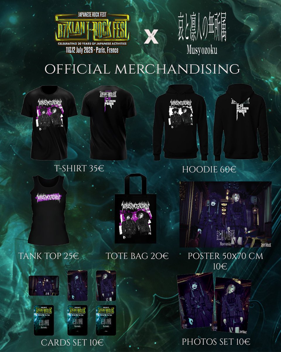 B7Klan_new's tweet photo. Hi everyone,

We are happy to reveal to all of you, the first part of
B7KLAN J-ROCK FEST Official Merchandising

Second part will be revealed on June 16th at 19:00 CET
 
Pre-orders will start on June the 17th on https://t.co/Y17qKHJ7wl at 12:00 CET https://t.co/ytBxT0pFwz