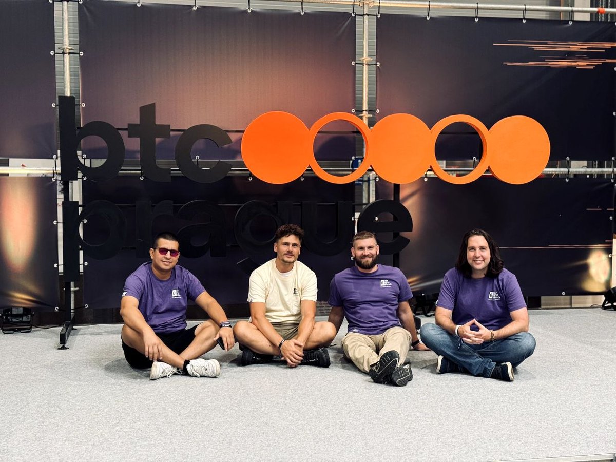 MyFirstBitcoin_'s tweet photo. Our team spent last week in Prague, and what a week it was.

The day after the Bitcoin Educators Unconference, we joined 10,000+ Bitcoiners at BTC Prague 2026, Europe's largest Bitcoin-only conference. 

Our founder @jdennehy_writes  was on the stage for a panel on "Proof of Knowledge: The Intellectual Capital of the Future" , a conversation that sits right at the heart of what we do every day.

Grateful for the connections made, the ideas exchanged, and the reminder that this community is building something that actually matters.

Thank you @BTCPrague for having us. ⚡