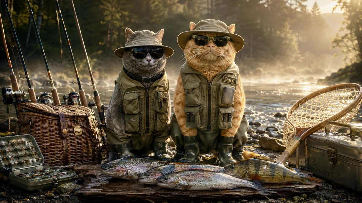 MarkusPeter's tweet photo. Catfishin’ with Garfi — The One That Didn’t Get Away, We Ate It Instead. https://t.co/AAJ1iRqUEU