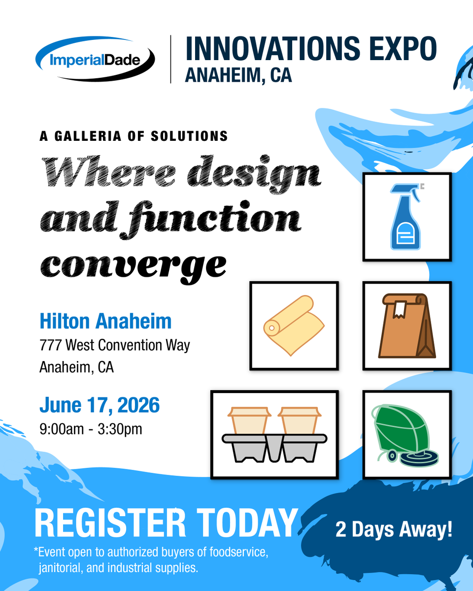 ImperialDade's tweet photo. Our Anaheim, CA Innovations Expo is 2 Days Away! 

Join us at the Hilton Anaheim on Wednesday, June 17. Meet with industry experts, learn from suppliers directly, and see the latest innovations!

Register now: https://t.co/MopJUqULrk

#InnovationsExpo #AnaheimCA https://t.co/6nGCK4AJPE