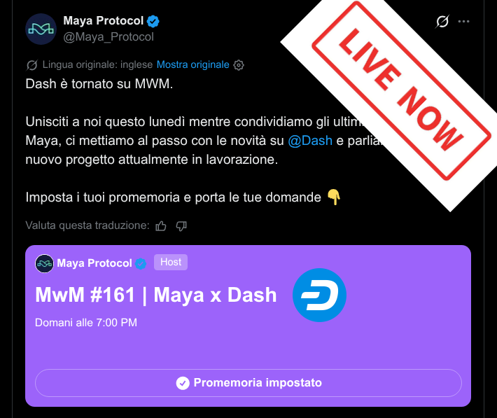 ItaliaDash's tweet photo. 📣 LIVE NOW 👇👇 https://t.co/XhgepFxluf