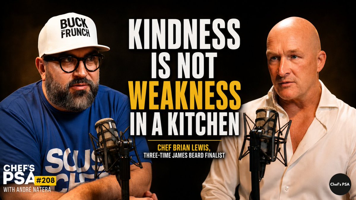 ChefsPSA's tweet photo. Moving from chef to CEO means letting other chefs shine instead of forcing your own culinary voice.

On the latest Chef's PSA, 3x James Beard Finalist Brian Lewis breaks down the exact expansion rules, organizational guardrails, and psychological strategies he used to scale a multi-restaurant hospitality group.