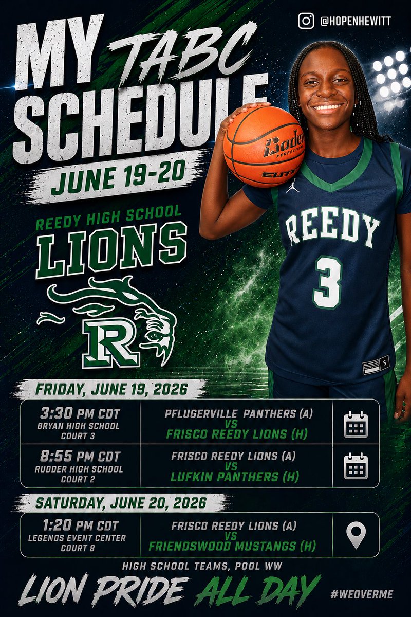 HopeNHewitt's tweet photo. Excited to play this weekend at TABC! Come out and watch. #tabc #reedygbb https://t.co/CRwqqAQNOx