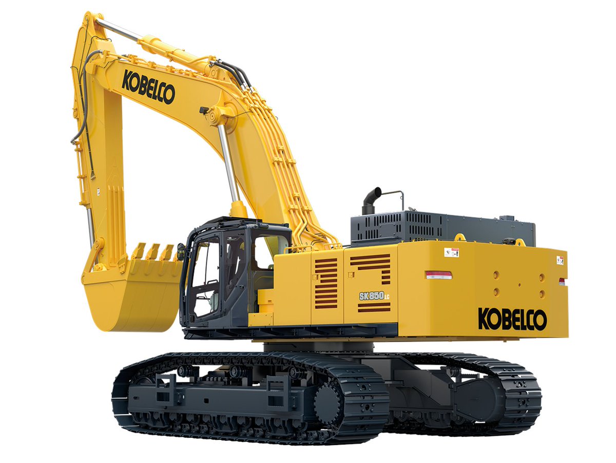 ConstructionEqt's tweet photo. 🚨New machine alert: Kobelco SK850LC-11 revamps its biggest excavator. 

💪 512 hp
⛏️ 90,598 lbf of bucket force
⚖️ Standard onboard weighing
👀 Three-camera visibility system
📱 10-inch touchscreen https://t.co/uc0gV5MEh4