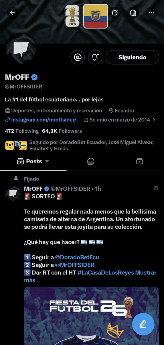 LC7CSE's tweet photo. @MrOFFSIDER @DoradoBetEcu #LaCasaDeLosReyes necesito esa camiseta https://t.co/6rqHyObYiK