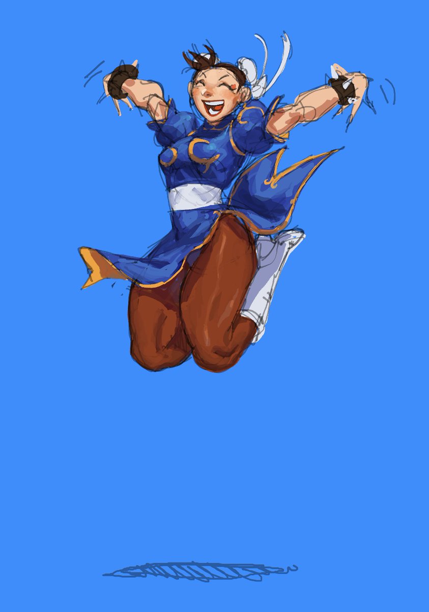 bogglius92142's tweet photo. Scrapped chun li painting https://t.co/MtF6OPprqP