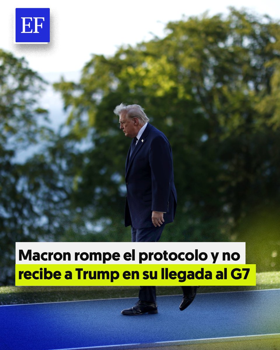 ElFinanciero_Mx's tweet photo. 🇫🇷 El presidente francés no estuvo presente para recibir a Donald Trump en Évian, pese a que estaba previsto en la agenda. Ambos mandatarios se reunirán durante la cumbre, marcada por las tensiones sobre Ucrania y la amenaza de nuevos aranceles al vino y champán francés.
https://t.co/j6tASKsy0K