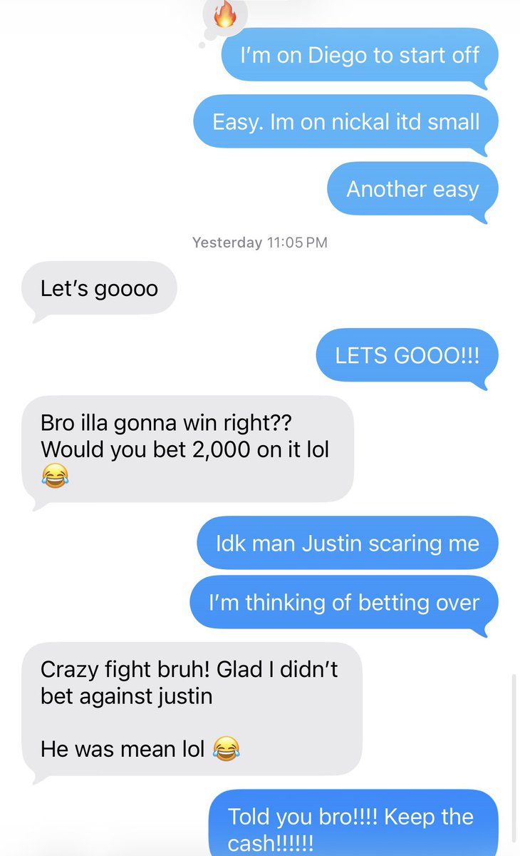 SubparLay's tweet photo. can’t believe people still hammer juiced -5xx+ moneylines in the fight game.
had to assist my boy that has never watched a single fight until yesterday from becoming a victim. https://t.co/WXOo6WZxGy