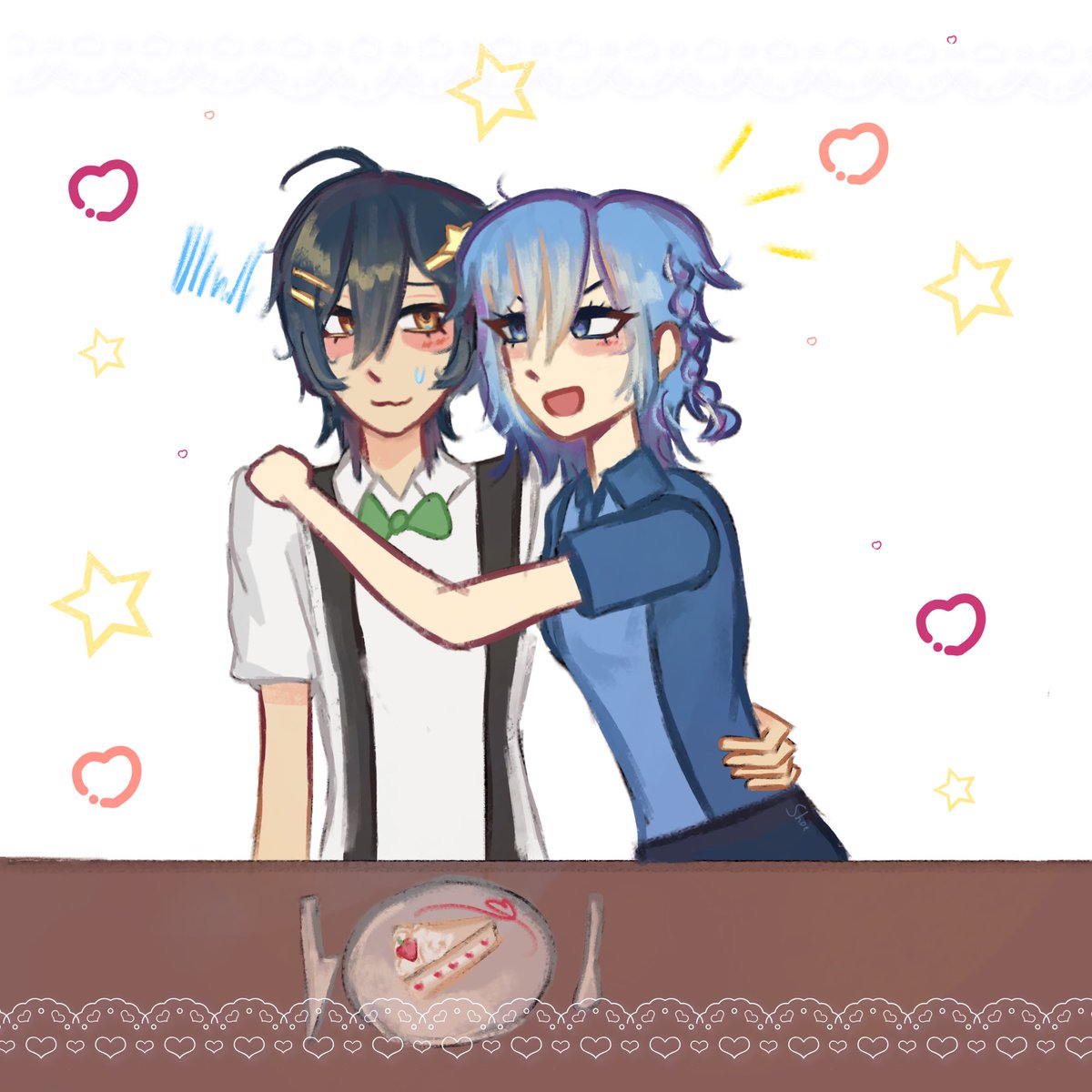 shoeandlose's tweet photo. my side of an art trade with @areiv1d  hehe thank you areivid goat 😳😳😳 https://t.co/wUbPhXNjev