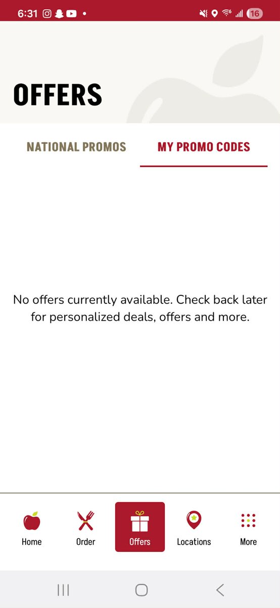 trippinturtles's tweet photo. @applebees thought i was supposed to get a free appetizer when signing up. but you can see here i just made an account, ive never ordered and yet have no promo code 🤦‍♀️

thats false advertising bro https://t.co/LzL3HWmkrJ