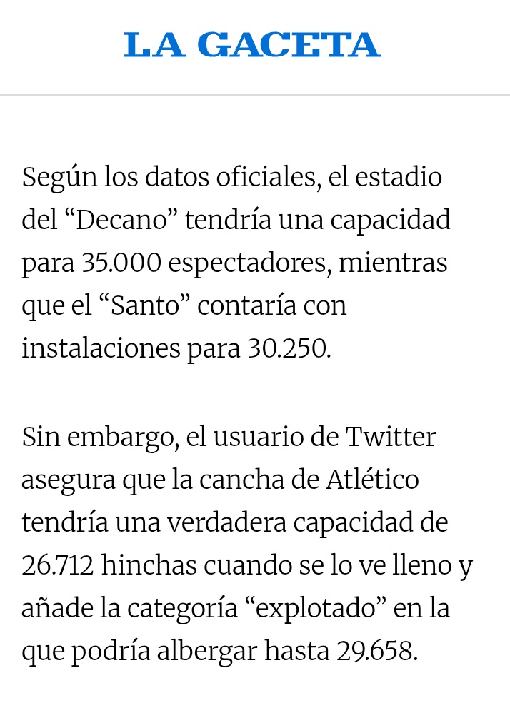 ECiruja19082477's tweet photo. #sanmartintuc #Atleticotuc #Clasicotucumano Miren si hacemos el supuesto de que San Martín y Atlético tienen la misma capacidad de cancha y contamos la cantidad de gente cuando la cancha está explotada San Martín supera a Atlético por unas 225 personas Más https://t.co/MbrhH5ieRd