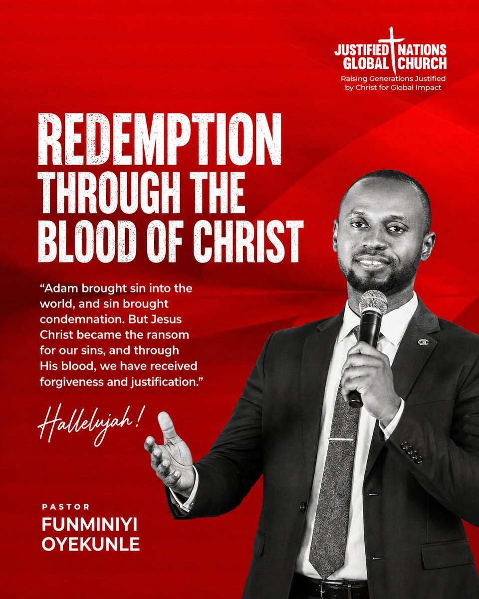 oyekunlefm's tweet photo. Adam brought sin into the world, and sin brought condemnation. But Jesus Christ became the ransom for our sins, and through His blood, we have received forgiveness and justification.
#JustiedNations #PastorFunminiyiOyekunle #JustifiedNationsGlobalChurch #NationsForChrist https://t.co/jvzXHzuePj