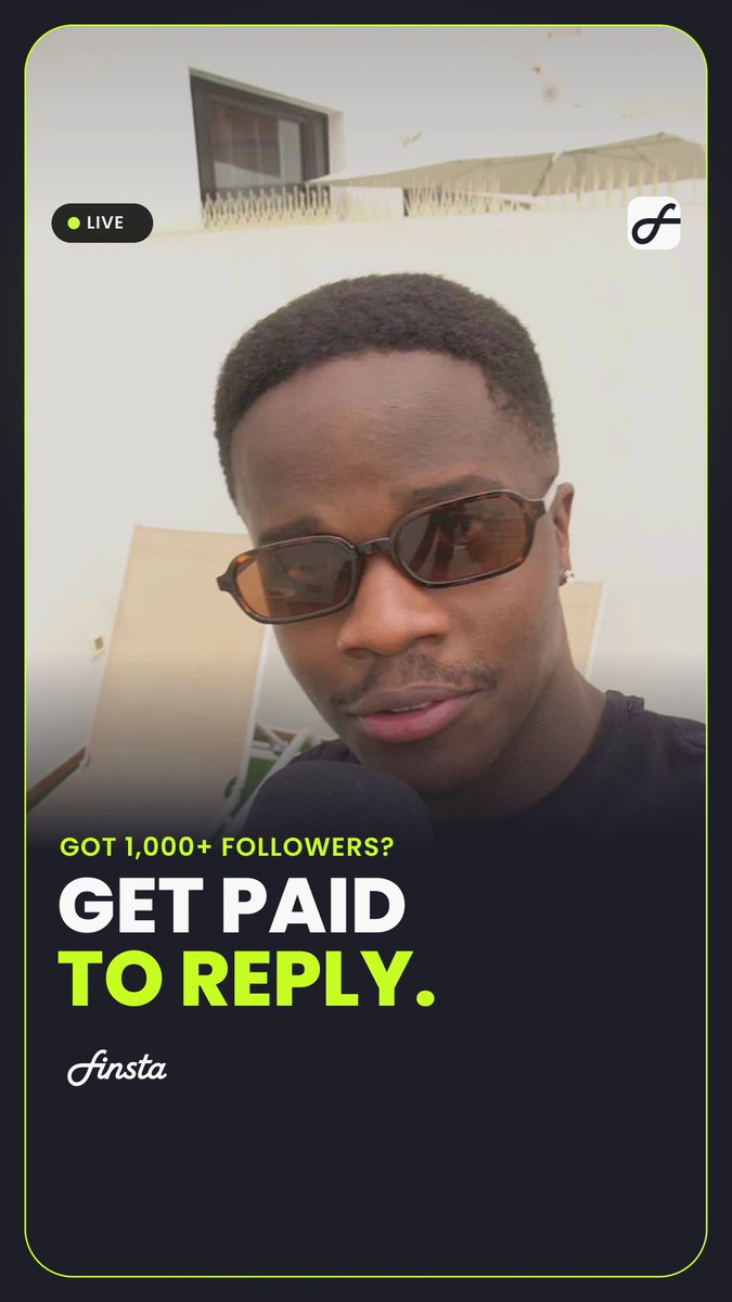 finsta_app's tweet photo. Your DMs are a business — you're just not charging for it.
1,000+ followers? People already pay for your time everywhere else. Finsta lets you charge for it: $3/min FaceTimes, paid DMs, paid replies.
Stop replying for free. 🟢 

→ https://t.co/FV5dqDaUDl

#CreatorEconomy #Finsta https://t.co/mAKcgSsNmw