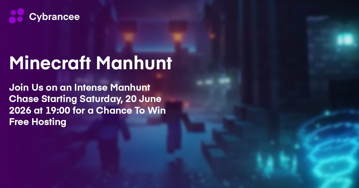 cybrancee's tweet photo. ⚡ The Cybrancee Minecraft Manhunt is ON! ⚡

The prize will be 2 Months of Netherite Hosting FOR FREE!

Join our Discord now to register: https://t.co/8TrY1ywfqz https://t.co/Jw0QT799Ry