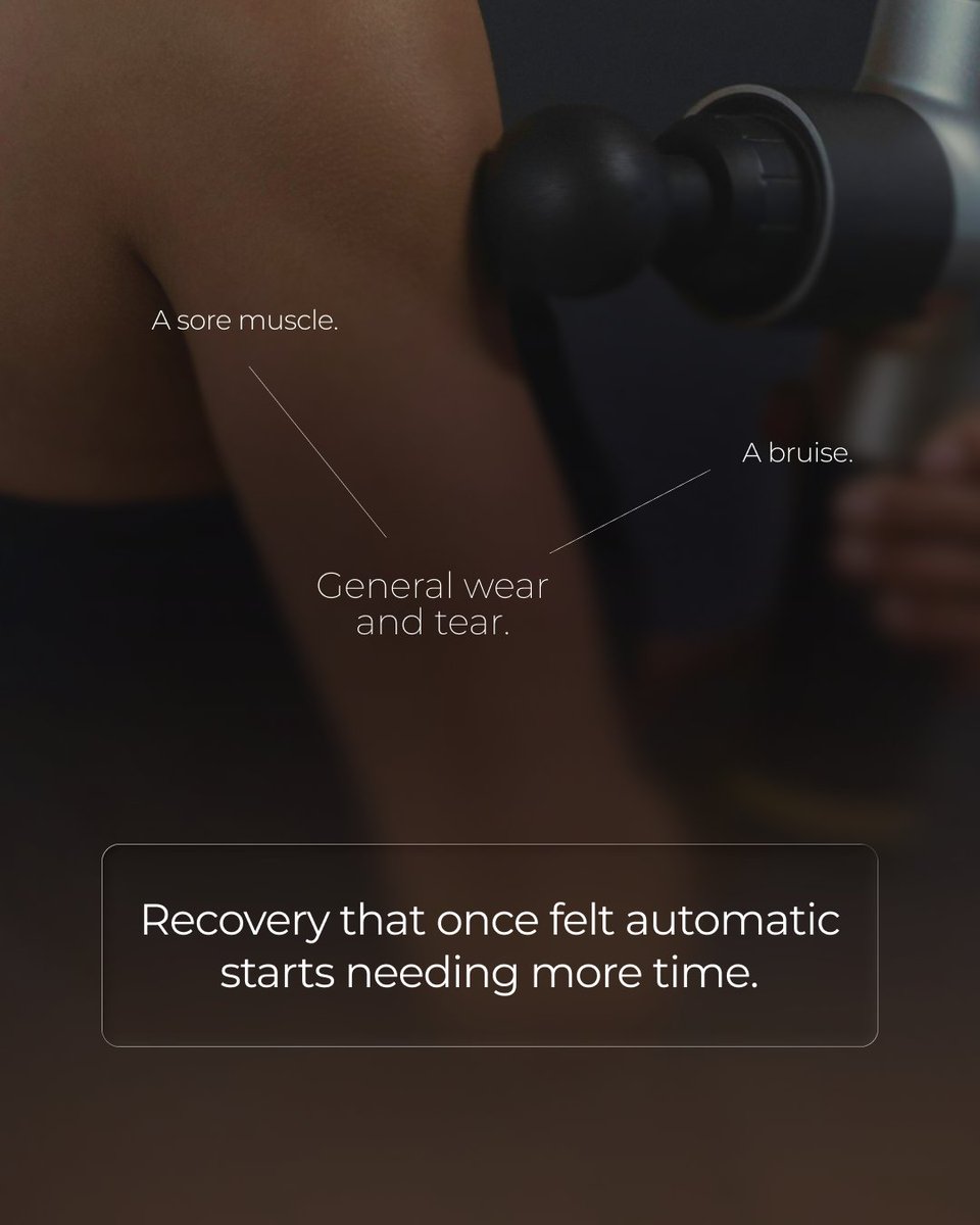 myeverme's tweet photo. Slow recovery isn't just frustrating. It's your body communicating something.

As we age, the repair systems we relied on quietly become less efficient. The bruise that used to clear in a few days. The muscle soreness that lingers a little longer than it should.

The good news is that recovery responds to the environment you create for it. Sleep, movement, nutrition, stress, and others are all inputs your body is actively waiting for.

Explore more on EverMe.