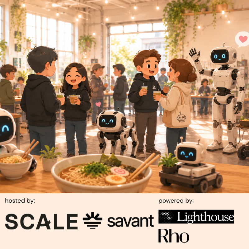 thejesonlee's tweet photo. [Ramen & Robot: Physical AI Founder Meetup] 

We at @savant_vc are co-hosting a physical AI founder meet up with @scalevp on June 24th, during SF @deeptechweek!

Supported by @lighthousehq_ & @rhobusiness

Let's have delicious ramen, watch robot demos & chat about embodied AI. Almost at capacity, link below 👇