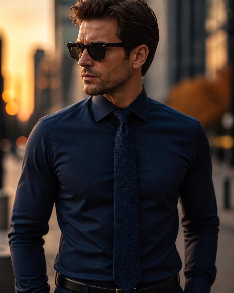 men_mode's tweet photo. Style isn’t just what you wear: it’s how you command the room. Navy-on-navy tonal styling is pure, understated power. A navy silk tie on a matching shirt creates a sleek look without the noise. Elegance in its simplest form. 👔
#LaModeMens #NavyStyle #Menswear #Style https://t.co/5Bc1okaK6r
