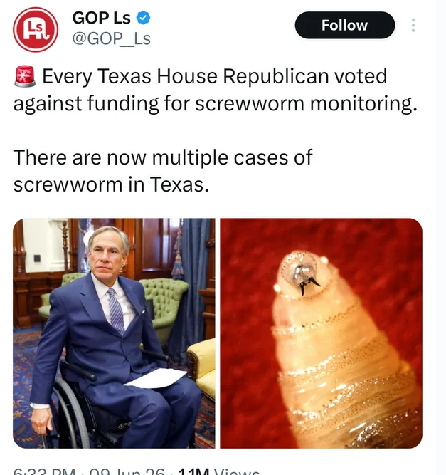 skepticano's tweet photo. @GregAbbott_TX GOOD JOB YOU STUPID FUCKIN CLOWN https://t.co/HOTiSmetng