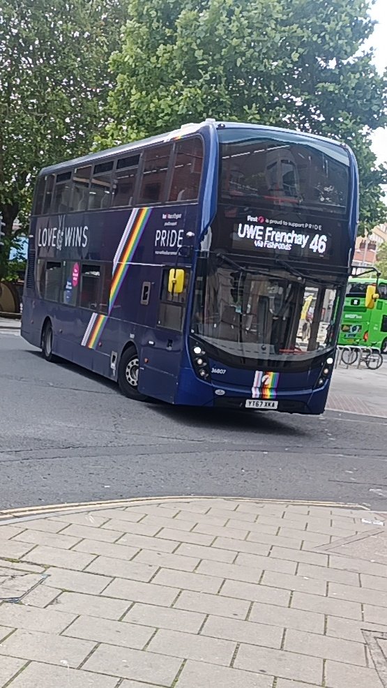 sycomike17's tweet photo. Cross Country pride train snapped at Ashley Down &amp; a Pride bus snapped in Bristol city centre today https://t.co/FzS0vo5LRF