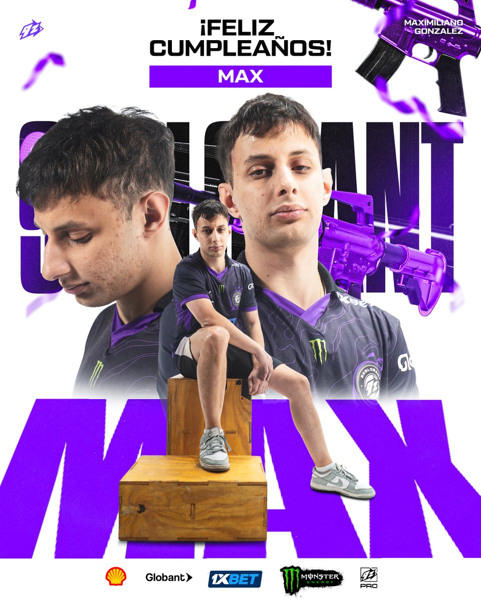 9zTeam's tweet photo. FELIZ CUMPLEAÑOS CAPITÁN 💜

Hace 6 años, 3 meses y 20 días confiaste en nosotros por primera vez, y hoy, en tu cumpleaños, nos regalaste los playoffs de un Major

Gracias capitán, sigamos cumpliendo sueños juntos @maxgzez 🇺🇾💜 https://t.co/do4HyLbMnm