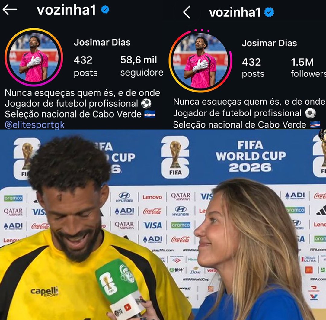SVargasOK's tweet photo. 🇨🇻😅 La reacción de Vozinha, cuando le mostraron que tras el empate ante España lo habían empezado a seguir más de UN MILLÓN de personas en Instagram 

😱 ¿La población de Cabo Verde? 530.000 habitantes... https://t.co/KMf7Now7no