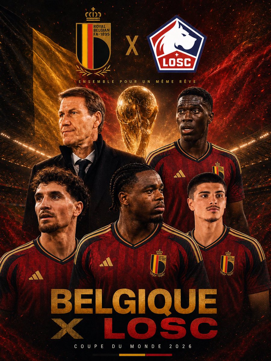 Evanrelscars's tweet photo. Les lillois seront tous un peu belges durant cette Coupe du monde 🤩 https://t.co/XPnIcQIyRD