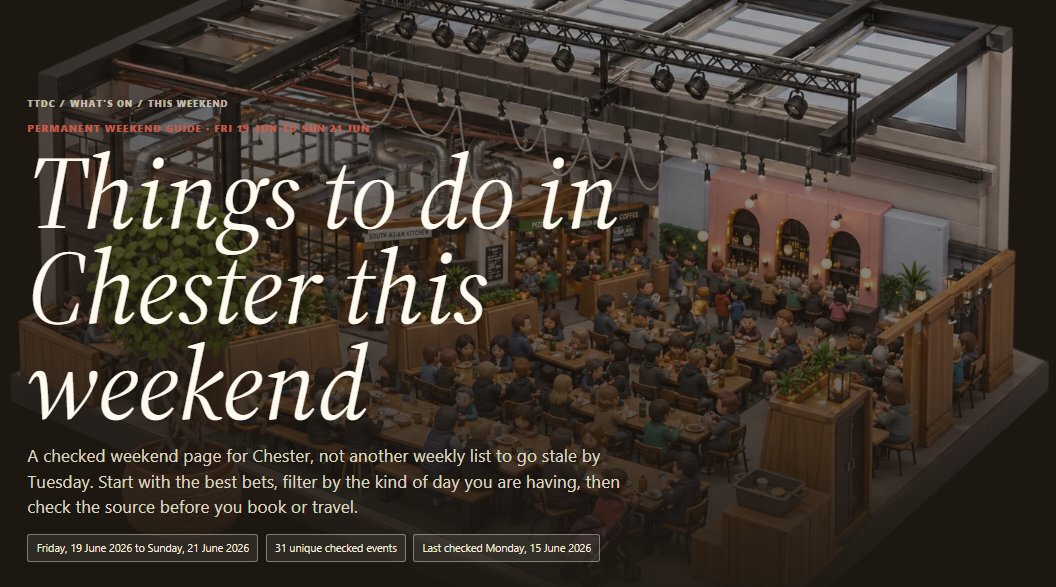 ttdc_chester's tweet photo. Its Monday 🥲so that means planning the weekend 😀

https://t.co/z1LmkG0Unn https://t.co/vFKbAvYElN