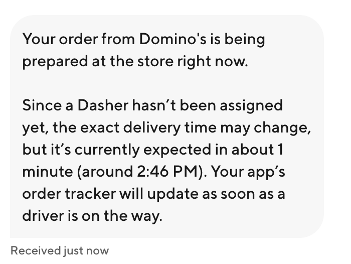 fullfrustration's tweet photo. Fuck u @DoorDash https://t.co/PPz4cN20Km