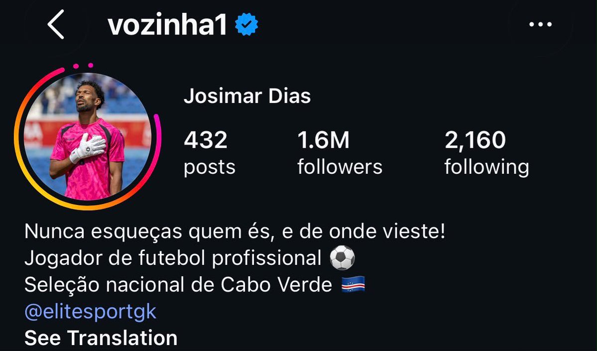 cfc_VAR's tweet photo. Cabe Verde goal keeper Vozinha Instagram account just skyrocket to 1.6 million from 50k after that incredible performance against Spain. https://t.co/9MNZIRobB0