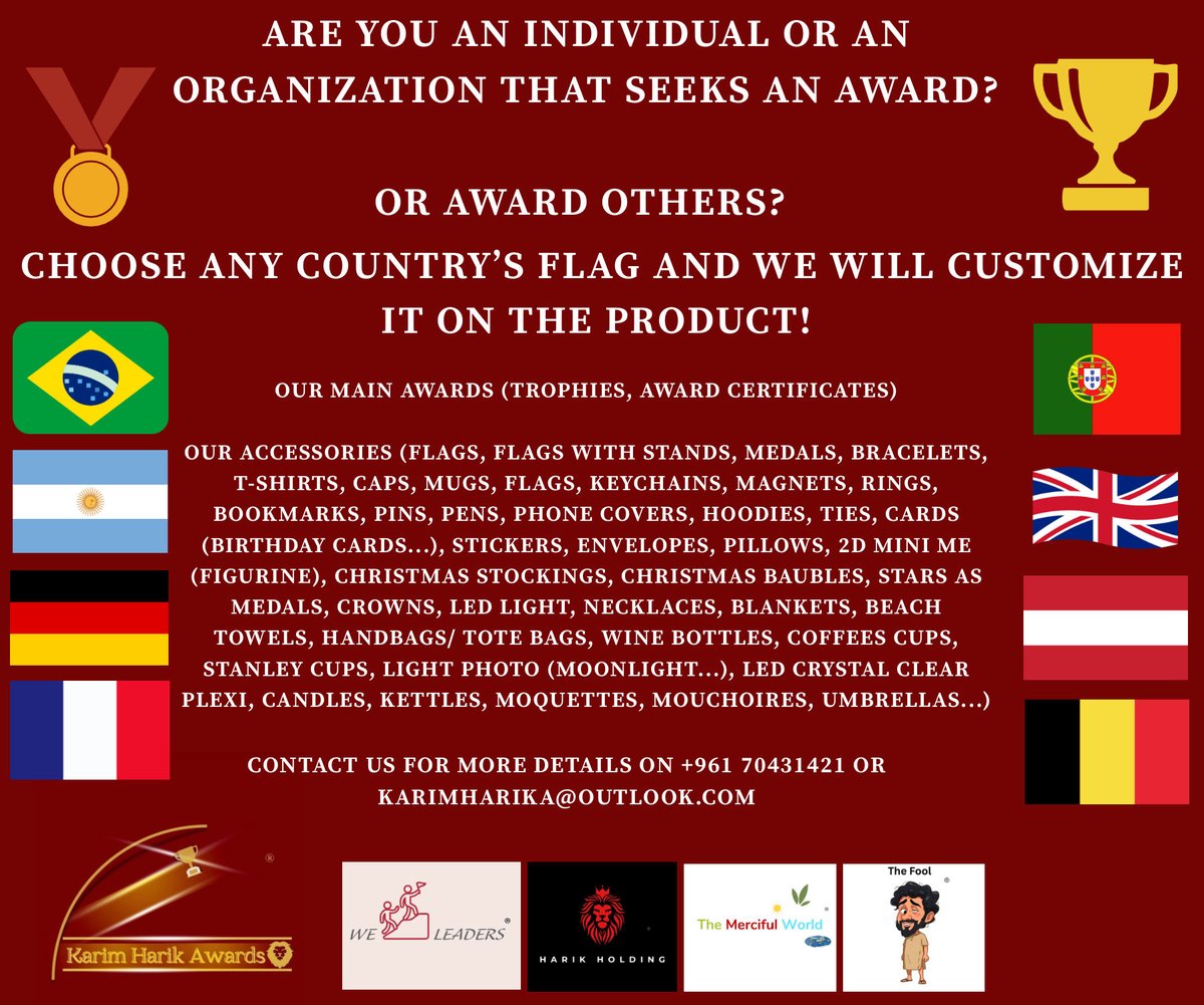 WeLeaders_'s tweet photo. Are you an individual or an organization that seeks an award? 
@karimharikaward 

#karimharikawards #awards https://t.co/sg72OBFzPF