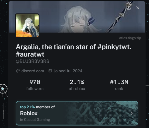Argalia, the tian'an star of #pinkytwt. #auratwt tweet media