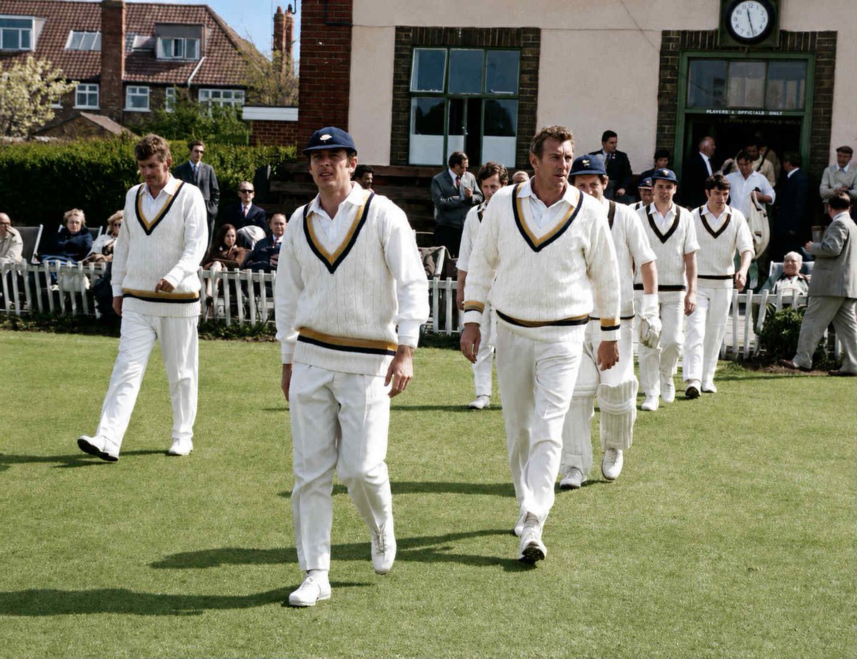 GoffyMedia's tweet photo. Some great photo finds ahead of a @GeoffreyBoycott appearance in Middlesbrough with us this Friday June 19.

Here is Sir Geoffrey leading out @YorkshireCCC at Acklam Park. It’s a ground that holds a very special place in his heart #Boro https://t.co/AEAJI86cPE