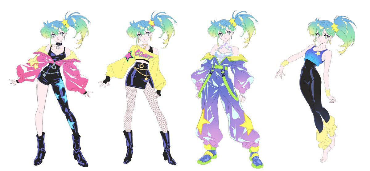 AtomicMrshmallw's tweet photo. Still debating how much I'll be able to do Art Fight this year, but I added a new character I've been working on - Comet, a future space fantasy android idol that is reminiscient of 80s/90s aniem era idol and rock ladies! https://t.co/DuoK8CFkx8