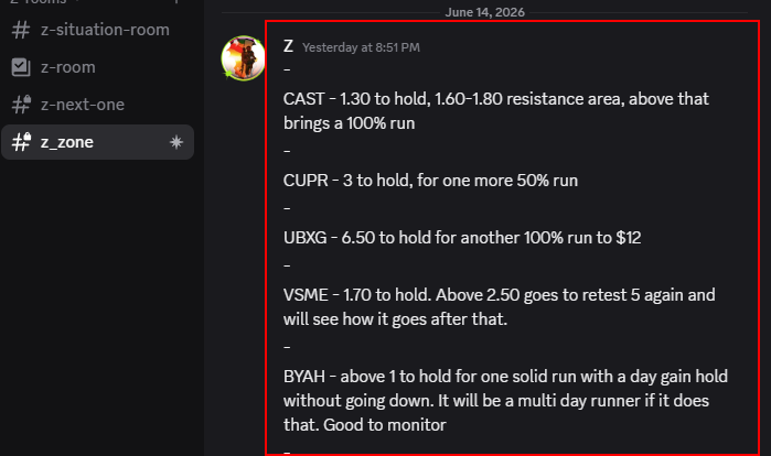 Z_interceptor_'s tweet photo. $CAST 
$CUPR 
$UBXG 
$VSME 
-
they ran 1 after the other,  more to come
- https://t.co/1vqHzXzQhP